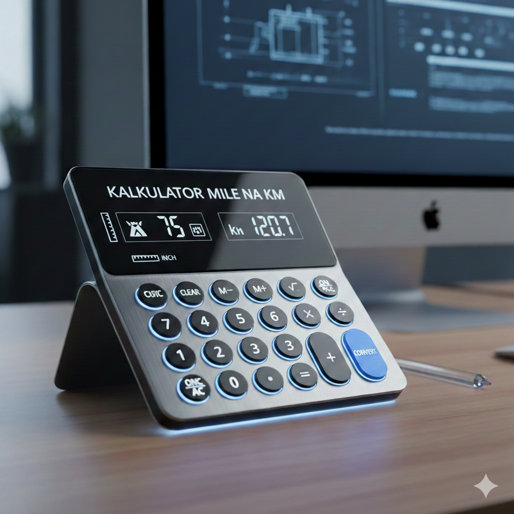Mile na km - kalkulator